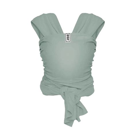 Illustratie van een baby die veilig in een ByKay Stretchy Deluxe draagdoek wordt gedragen