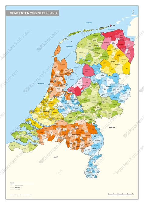 Plattegrond van de gemeenten waar de JGZ werkzaam is