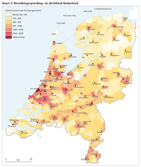 Demografische kaart van Polen met bevolkingsdichtheid en stedelijke gebieden