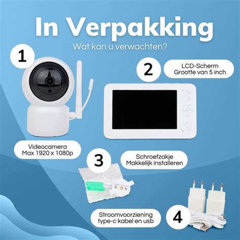 Overzichtstabel met extra functies van babyfoons: Slaapliedjes, Temperatuurmeter, Tweerichtingscommunicatie, Nachtzicht, Wi-Fi Beveiliging.