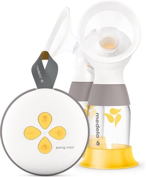 Overzicht van de Medela Swing Maxi borstkolf en de bijbehorende accessoires