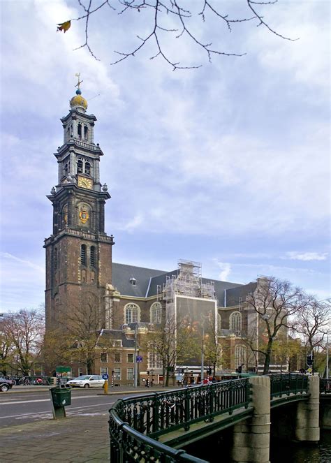 Illustratie van de Westerkerk in Amsterdam