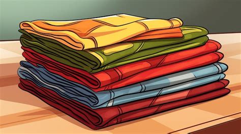 Illustratie van een stapel schone, gevouwen wasbare billendoekjes