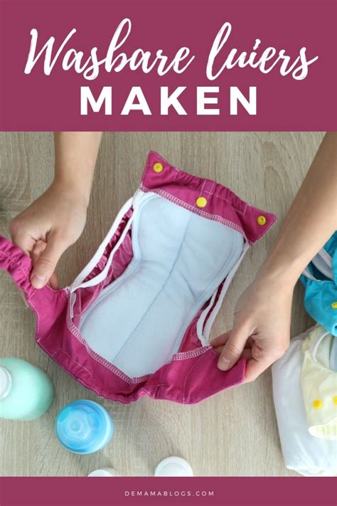 Infographic die het wasproces van wasbare luiers en doekjes uitlegt