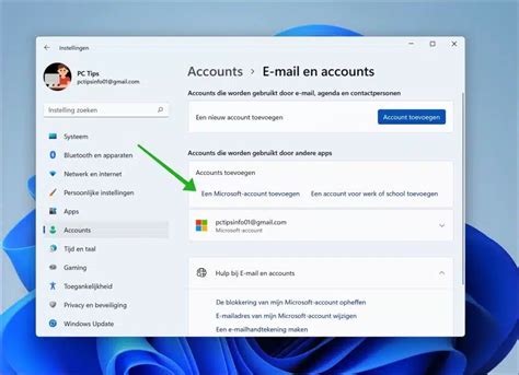 Screenshot van het aanmaken van een Microsoft-account in de Minecraft Launcher met de optie om een nieuw account te maken.