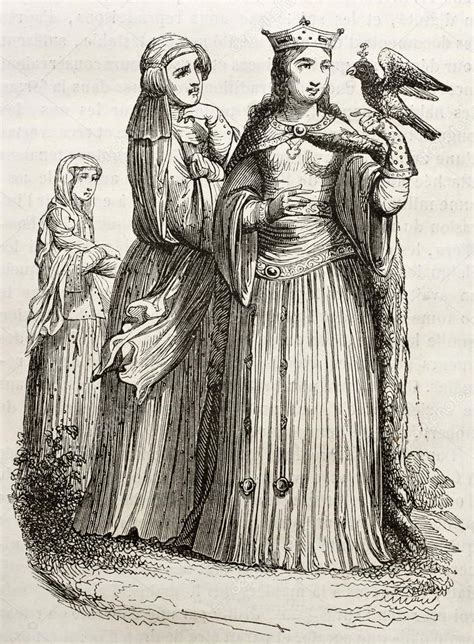 illustratie van middeleeuwse edelvrouwen met de naam Jolante of Yolande