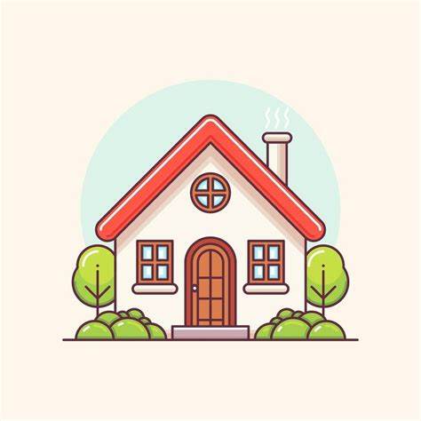 Illustratie van een huis met strak gestucte muren