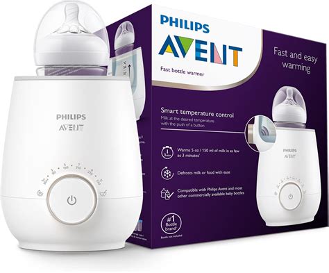 Illustratie van de Philips Avent SCF260 flessenwarmer met de draaiknop voor temperatuurinstelling