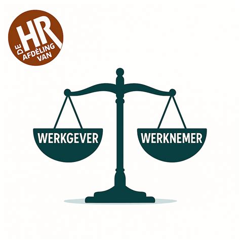 Illustratie die een juridische strijd tussen werknemer en werkgever symboliseert