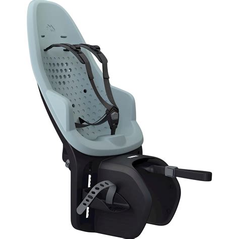 Illustratie van de Yepp Maxi achterzitje en Yepp Mini voorzitje, met uitleg over hun plaatsing op de fiets.