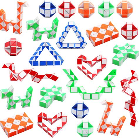 Color Magic Snake puzzel in verschillende vormen