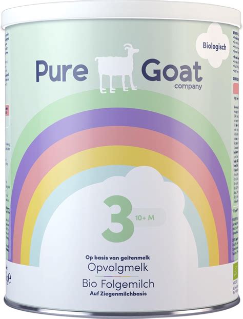 Babyvoeding met geitenmelk in verpakking