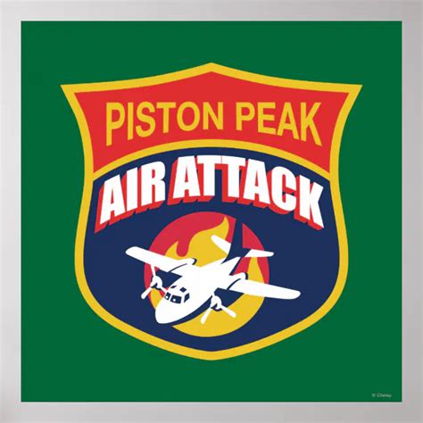 Schematische weergave van de Piston Peak Air Attack basis met verschillende vliegtuigen
