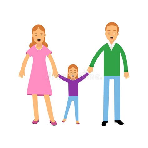 Illustratie van een gezinssituatie met een kind en ouders die een erkenning regelen