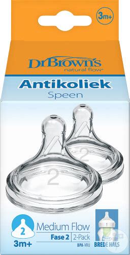 Illustratie van de borstvormige speen van Dr. Brown's in gebruik bij een baby