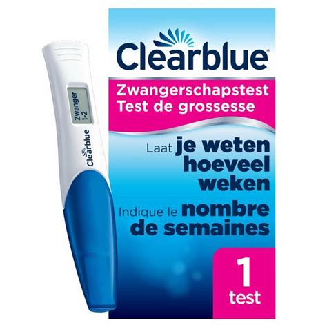 Digitale weergave van de Clearblue zwangerschapstest met wekenindicator