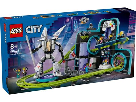 Gedetailleerd overzicht van de LEGO City Achtbaan in Robotwereld set