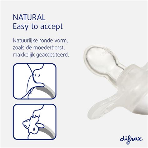 Illustratie van een Difrax Natural fopspeen met vlindervormig schildje