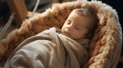 Baby met een zachte deken in de wieg