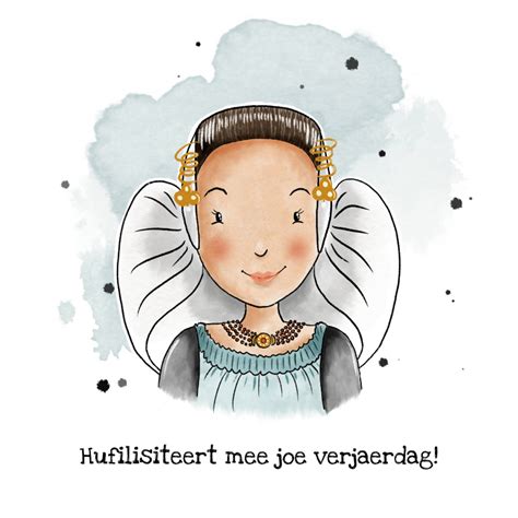 Illustratie van een Zeeuws meisje met een typische Zeeuwse uitstraling.