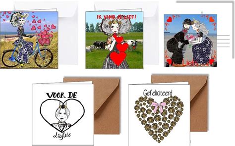 Voorbeeld van een Zeeuwse kaart met een meisje in traditionele klederdracht.