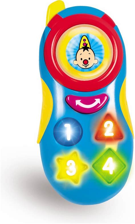 Baby speelgoedtelefoon met vrolijke kleuren en grote knoppen