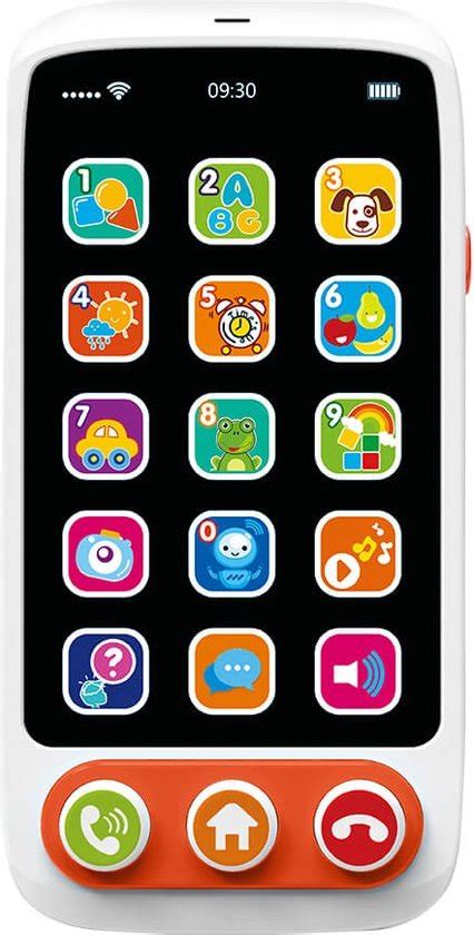 Peuter speelgoedtelefoon met diverse knoppen en interactieve functies