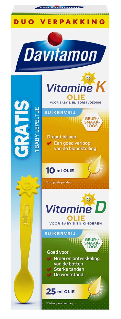 Illustratie van vitamine D en K voor baby's