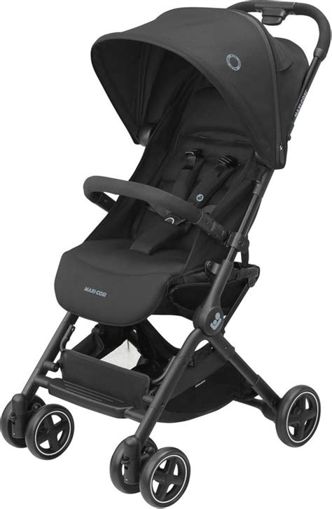 Afbeelding van de kinderwagen in de vlakke ligstand met een babyautostoel erop