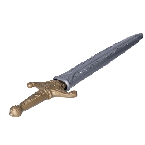 Thema: Een kind met een speelgoed zwaard, verkleed als ridder, klaar voor avontuur