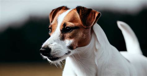 Informatieve illustratie die de ideale vachtkleuring van een Jack Russell Terriër toont, met nadruk op de dominante witte kleur en eventuele vlekken.