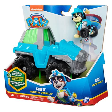 Rex met zijn dino-reddingsvoertuig, klaar voor actie