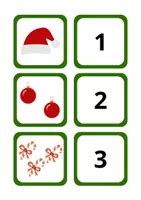 voorbeeld van zelfgemaakte memory kaartjes met cijfers en vormen