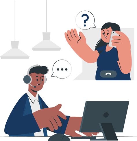 Illustratie van een klantenservice medewerker die telefonisch contact heeft met een ouder.