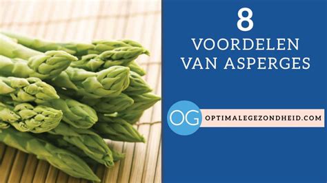 Infographic over de gezondheidsvoordelen van asperges, met iconen voor hart, nieren, botten en vruchtbaarheid