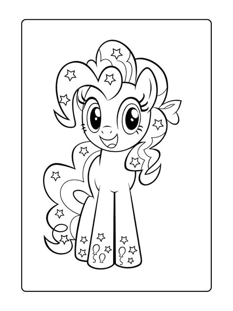 Illustratie van Pinkie Pie met een feestelijke sfeer