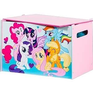 Een stevige My Little Pony speelgoedkist, versierd met de karakters