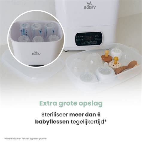 Babily 4-in-1 Flessen sterilisator elektrisch.