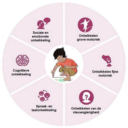 Infographic over de verschillende ontwikkelingsgebieden van een kind