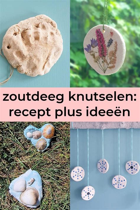 Voorbeelden van zelfgemaakte zoutdeeg-egeltjes en een kleurrijke paddenstoel