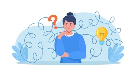 Illustratie van een vrouw die nadenkt over persoonlijke keuzes