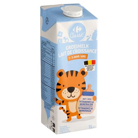 Afbeelding van verschillende verpakkingen groeimelk, waaronder varianten zonder lactose en zonder toegevoegde suikers.