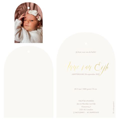 Geboortekaartje in boogvorm met bos, herfstblaadjes en twee avontuurlijke kinderen