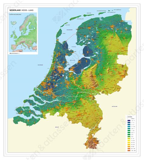 Kaart van Nederland met regionale verschillen in laag geboortegewicht