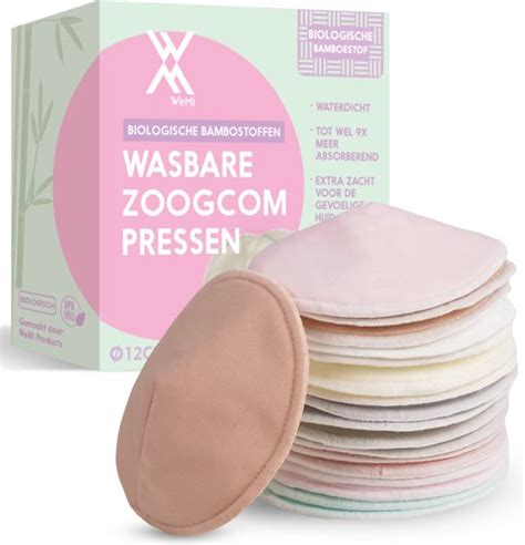 Illustratie van wasbare zoogcompressen in een BH