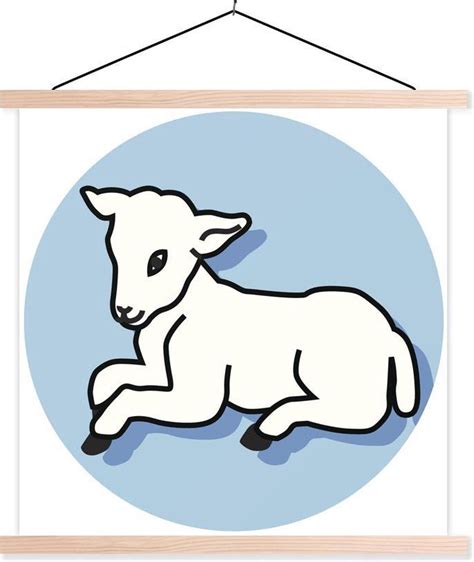 Illustratie van een lammetje en een geitje, symbolisch voor de offerdieren bij een Aqiqah.