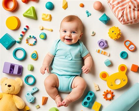 Foto van een ruime, lage box met speelgoed voor baby's