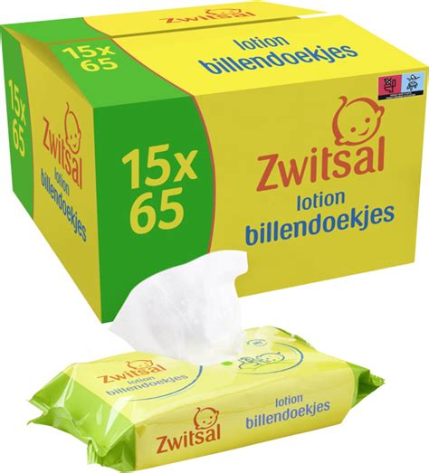 Verpakking van de voordeelverpakking Zwitsal Lotion Billendoekjes, met de vermelding 