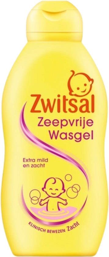 Afbeelding van de fles Zwitsal Zeepvrije Wasgel met een focus op de zachte textuur