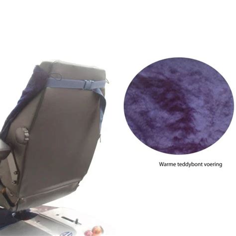 Close-up van de fleece voering van een voetenzak